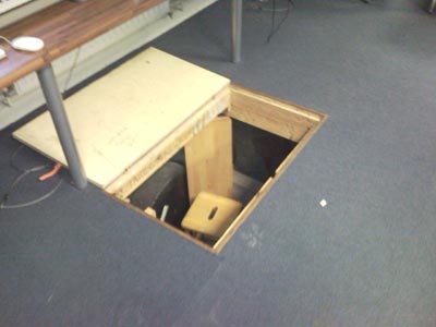 Cellar void clearance in a college basement