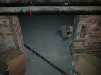 Cellar void clearance in a college basement