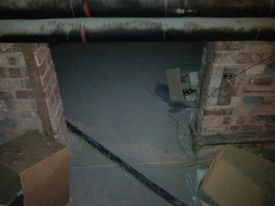 Cellar void clearance in a college basement