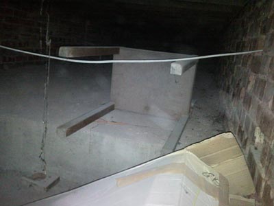 Cellar void clearance in a college basement